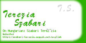 terezia szabari business card